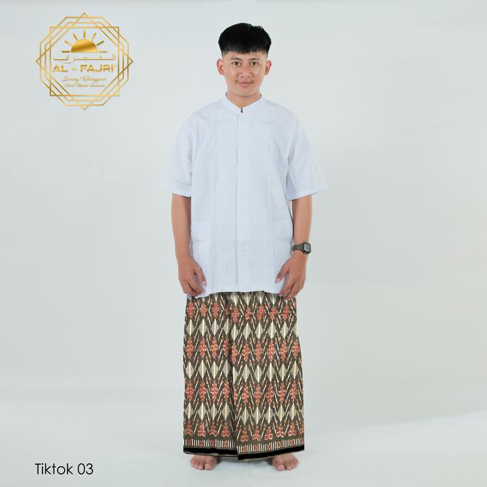 Sarung Tenun Original Al Fajri - Moca coklat - Gambar 3