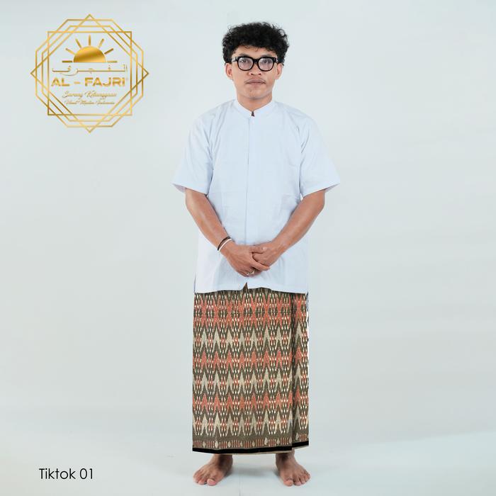 Sarung Tenun Original Al Fajri - Moca coklat - Gambar 2