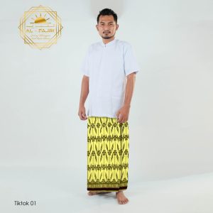 Sarung Tenun Al Fajri Premium Original Muslim - KUNING