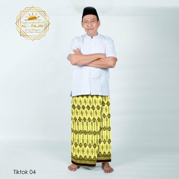 Sarung Tenun Al Fajri Premium Original Muslim - KUNING - Gambar 4